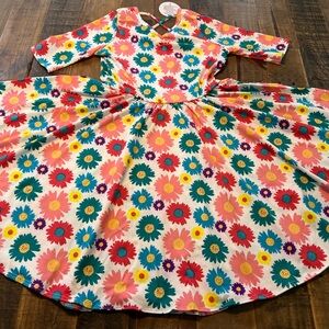 Dot Dot Smile size 8/10 girls bright floral Ballerina twirl dress new